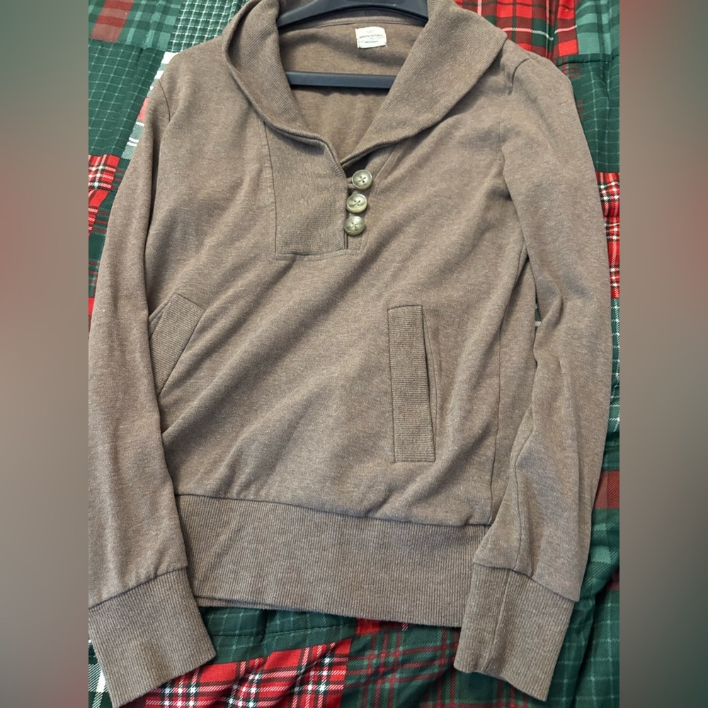 Banana Republic Taupe Buttoned Cardigan